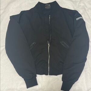 Gymshark Black Bomber Jacket Cropped